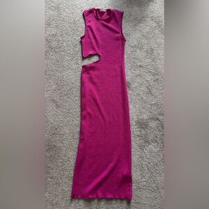 Zara Pink Cut Out Maxi Dress